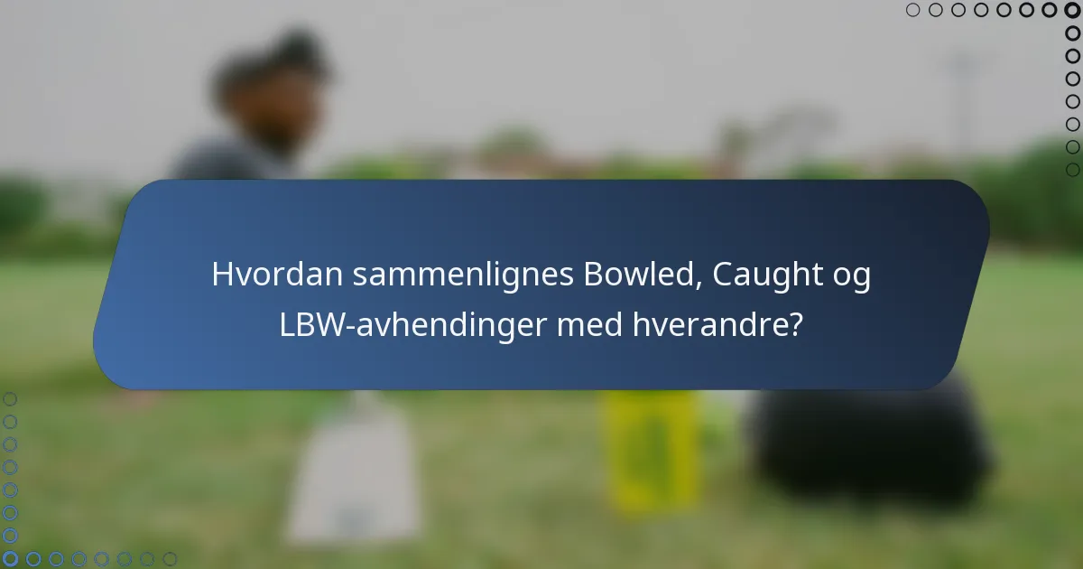 Hvordan sammenlignes Bowled, Caught og LBW-avhendinger med hverandre?